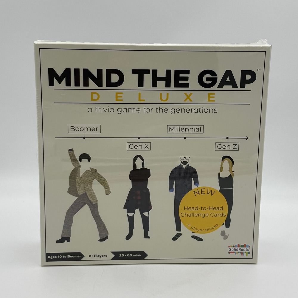 SolidRoots Mind The Gap Deluxe Trivia Game for the Generations New Sealed